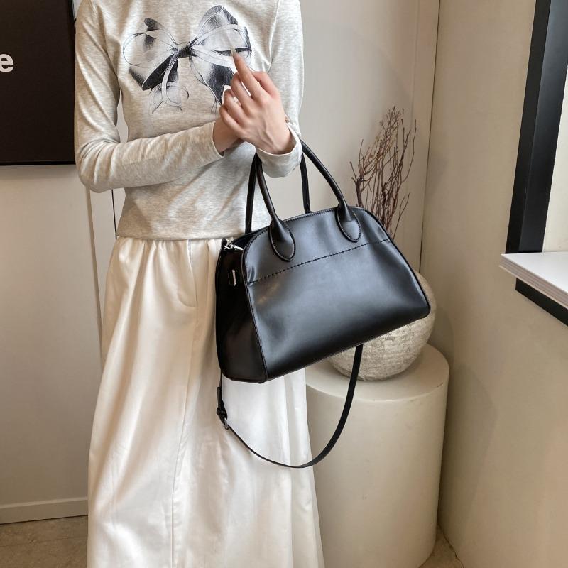 Tote Bag New Retro Solid Color Handbag Casual Versatile Messenger Bag Large Capacity Portable Shoulder Bag