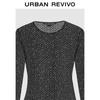 UR Women's Stylish Cutout Sequin Long Sleeve T-Shirt