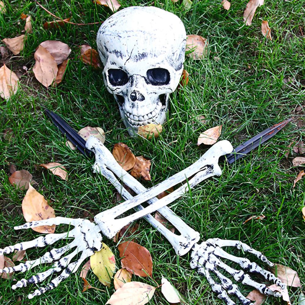 Halloween Skeleton Decoration Halloween Horror Buried Alive Skeleton Skull Garden Yard Lawn Decor For Party Creepy Props