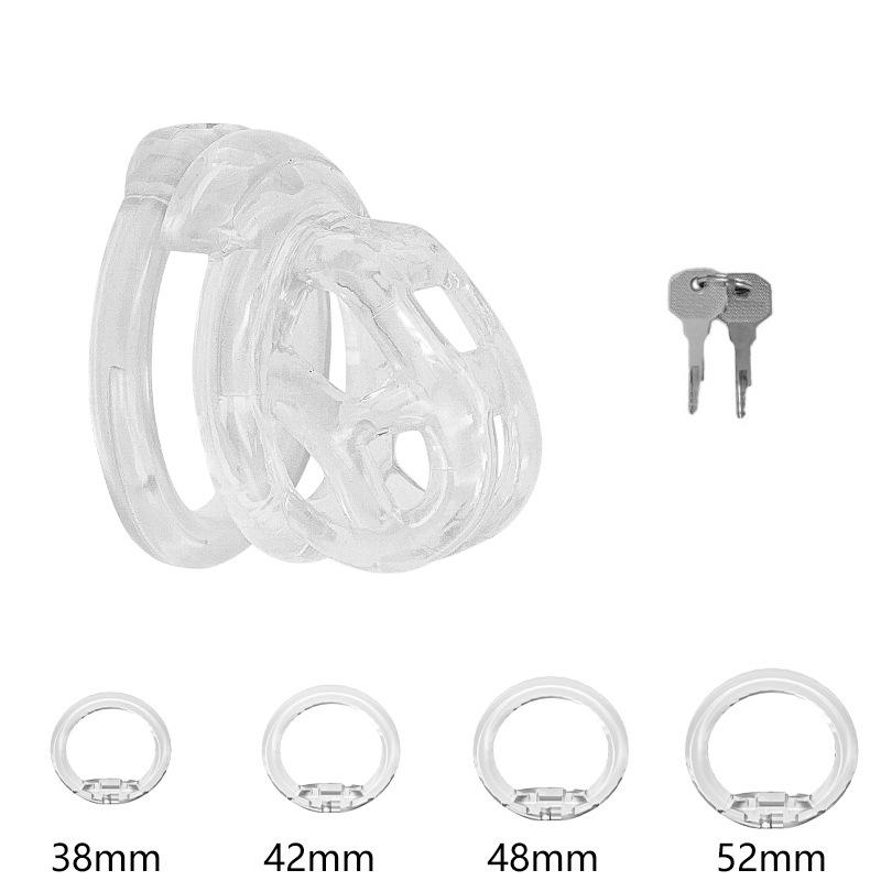 PET Honeycomb Lock Ring Chastity Cage for Male Pet Cock Cage Adult Toys Lockable Ring