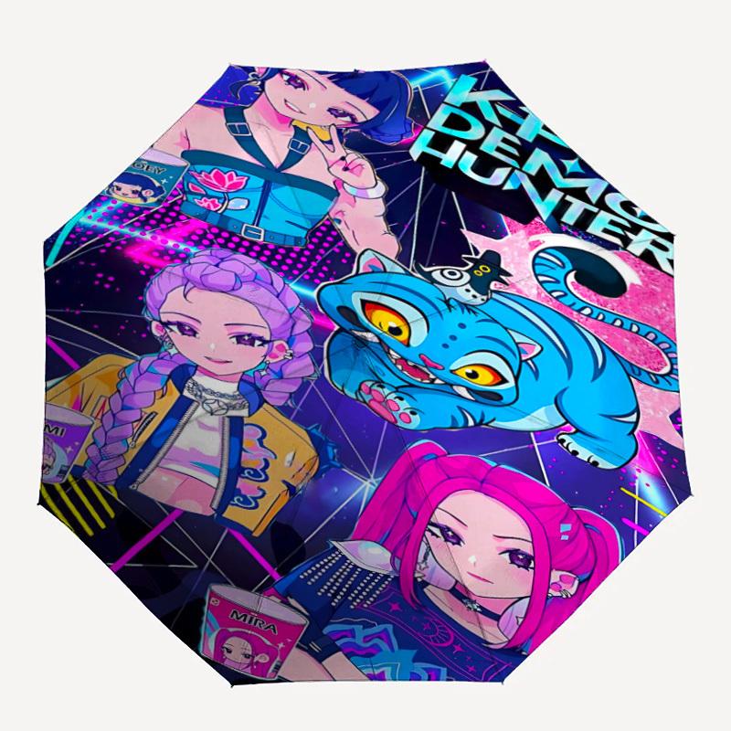 

1PC KPop Hunters Automatic Open/Close, 8-Rib Durable Frame Compact Travel Umbrella for Men & Women S1222023