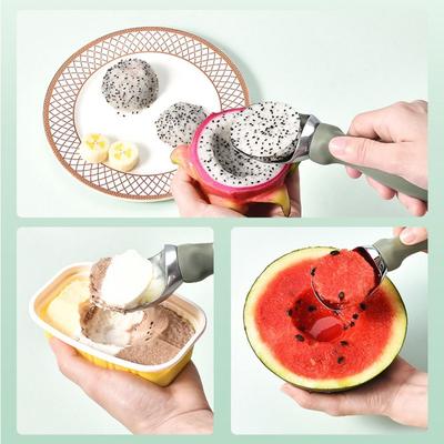 Zinc Alloy+PP Ice Cream Scoop Large Capacity Watermelon Scoop Creative Fruit Ball Scoop  Ice Cream