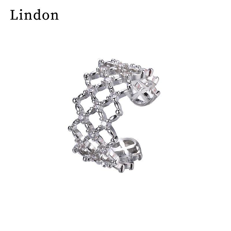 

Классическое кольцо Lindon из медного сплава с цирконием, женские ювелирные изделия, свадебный подарок для вечеринки белый