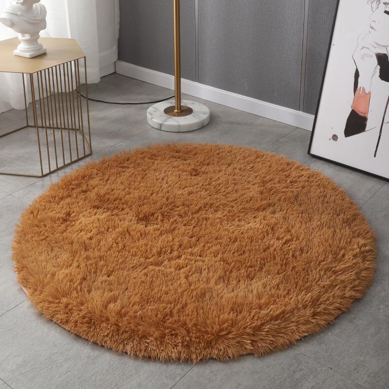 1Pcs Soft Plush Round Rug for Bedroom Home Decor Fluffy Shag Circle Area Rugs Kids Room Classroom Nursery Living Room Decor