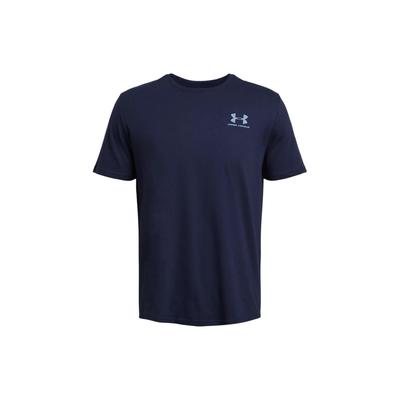 Letter Logo Print Crew Neck Short Sleeve T-Shirt Men Tops Dark-Blue 1326799-410