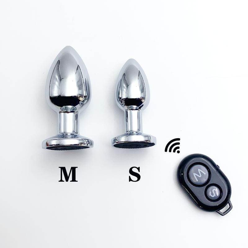 BDSM Metal Anal Plug Wireless Remote Control Vibrators Stainless Steel Vibrating Butt Plug Masturbation Dildos Adult Sex Toys