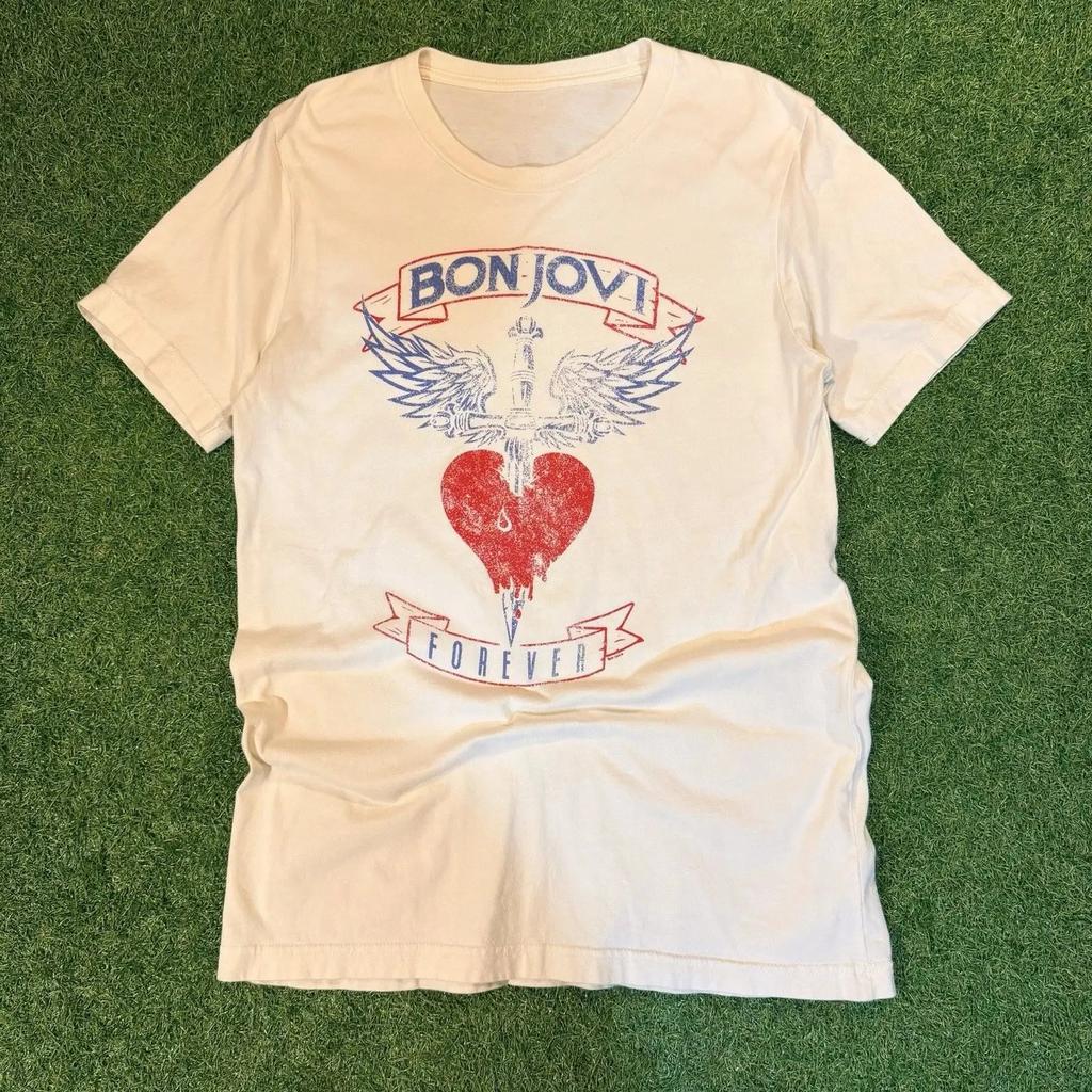 Bon Jovi "These Days" 90s Rock Album Band Photo Vintage Wash Oversized Streetwear Concert Fan Merch T-Shirt Top for Rock Music Lovers Band Collectors