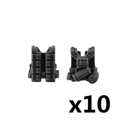 MOC US Soldiers Figure Vest Building Blocks Military Tactical Armor Army Bricks Weapons Accessories Toy Children J023