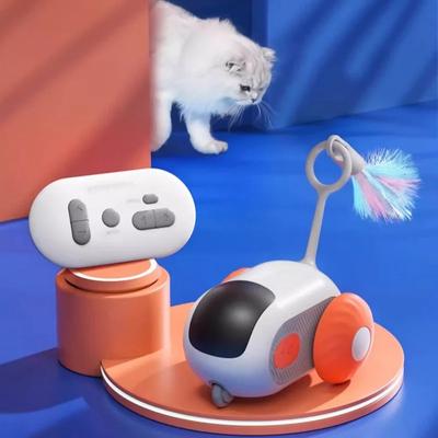 Smart Cat Toy Remote Control Electric Cat Toy Car USB Rechargeable Fun Pet Mice Interactive Cat Kitten Toy Electric Mouse Toys