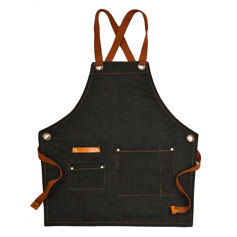 Painting teacher painting pottery student apron parent-child art overalls children