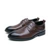 Fashion New Men's Leather Shoes Comfortable Minimalist Style Fashion Daily Office Business OUTDOOR Black Brown Lace-up -46 Versatile