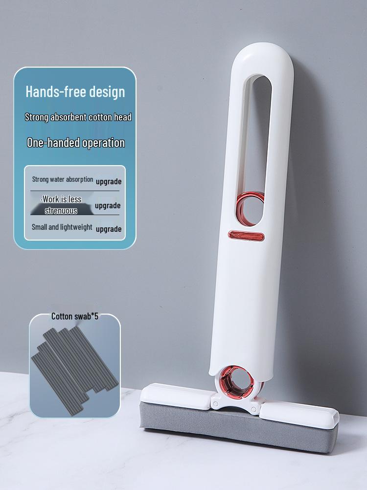 Compact Absorbent Sponge Mop: Handheld, Hands-Free, Multi-Purpose Cleaner for Desktops, Bathrooms, Tables, and More.