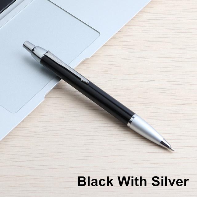 

Шариковая ручка в стиле пресса, коммерческие металлические шариковые ручки для школы, офиса, автоматическая шариковая ручка, чернила, черный, синий blue ink