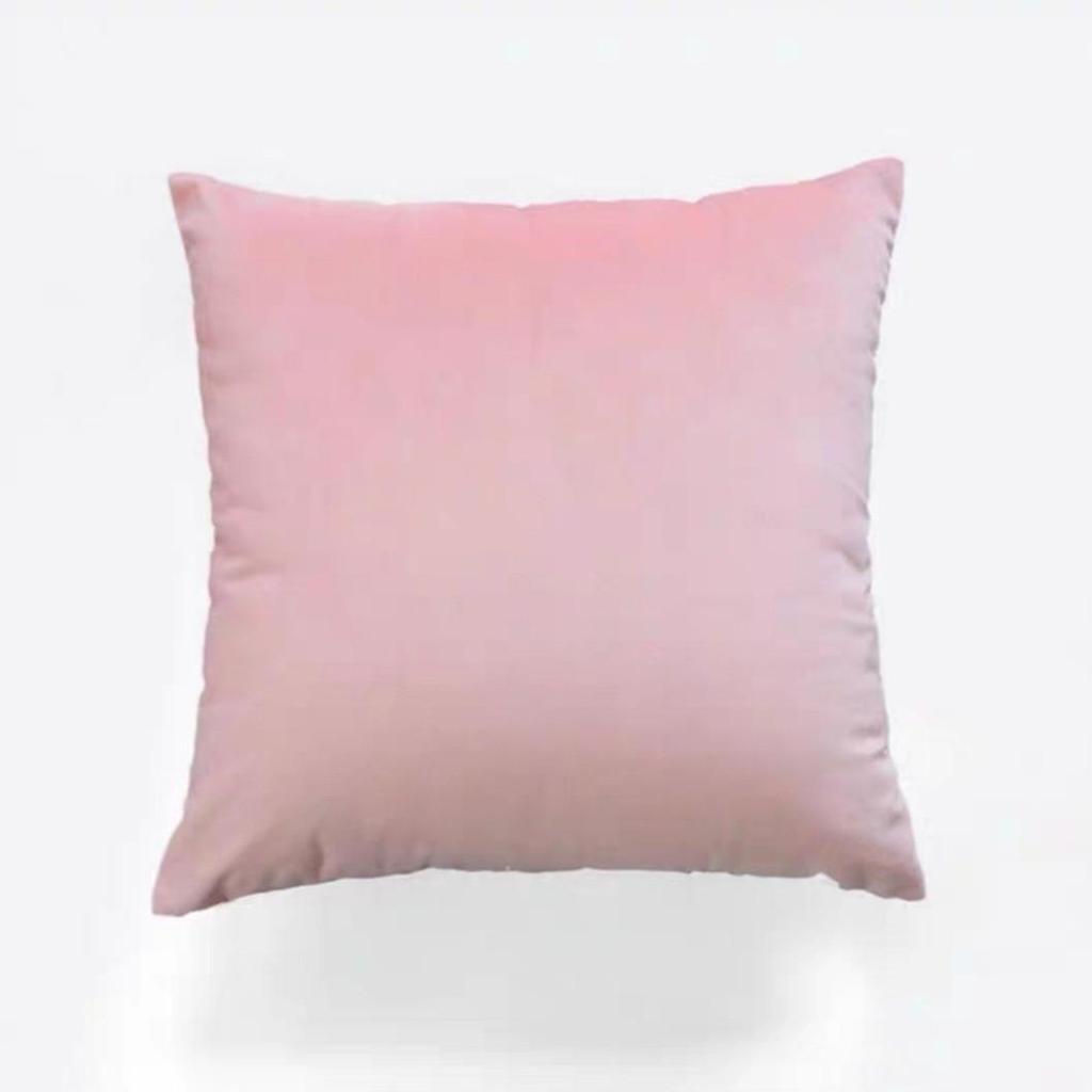 Dutch Velvet Solid Color Cushion Cover - No Logo Pillow Case for Office, Car, or Sofa