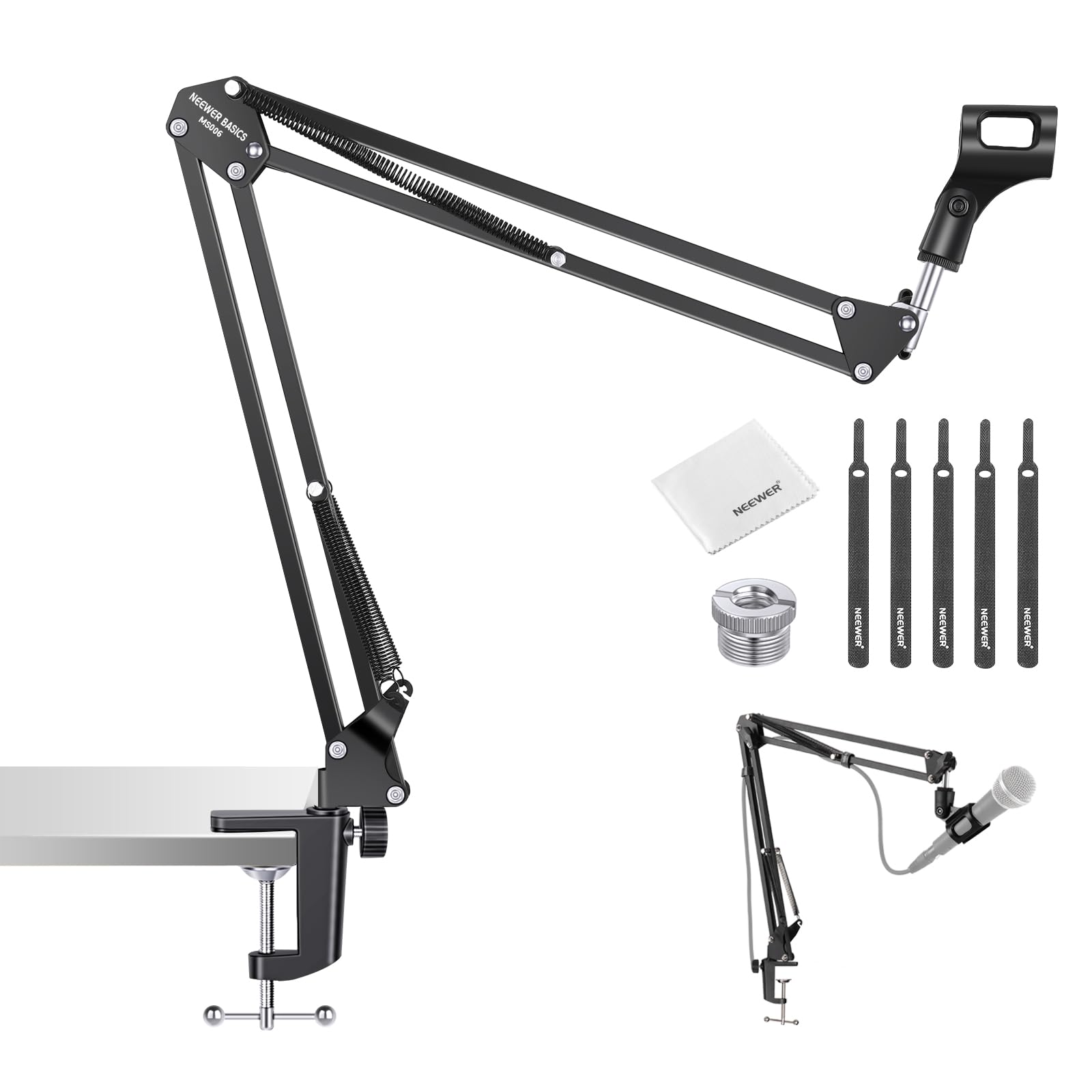 NEEWER BASICS Microphone Arm Stand MS006 Desk Mount Suspension Scissor Boom Microphone Holder Max Load 1.5 kg