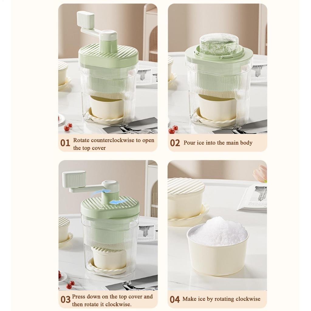 Shaved Ice Machine Snow Cone Machine Manual Portable Ice Crusher and Shaved Ice Machine for Home Kitchen and Picnic Ice tools