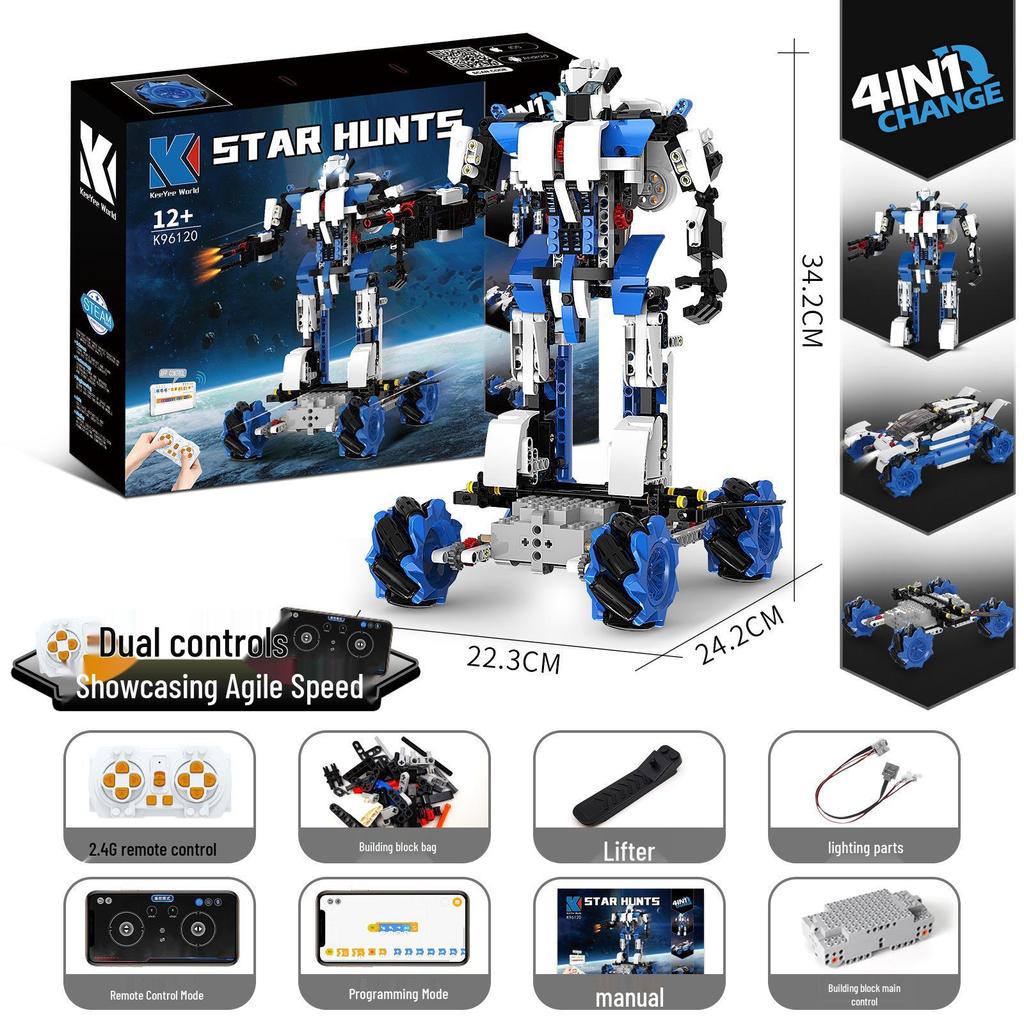 Kit de robot programmable télécommandé avec blocs de construction pour l'exploration scientifique éducative