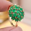 Elegant Green Cubic Zirconia Engagement Ring for Women Party Wedding Rings Jewelry Gift