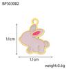 3PCS/LOT CARLIDANA Enamel Turtle Rabbit Bear Charms, Colored Stainless Steel Pendants for Women DIY Necklace Jewelry