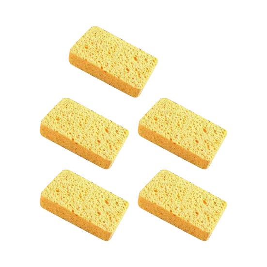 5Pcs Durable Cleaning Sponge Efficient Cotton Pulp Portable Oil-resistant Dishwashing Pad for Home