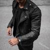 Spring Slim-fitting Lapel Windproof Motorcycle Men's Leather Jacket Jacket Top