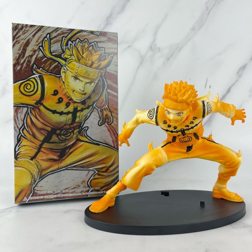 Anime Famous Battle Scene Naruto Shippuden Uzumaki Naruto 3 Six Paths Form Battle Model Toy Gift Collection Action Figure 15CM