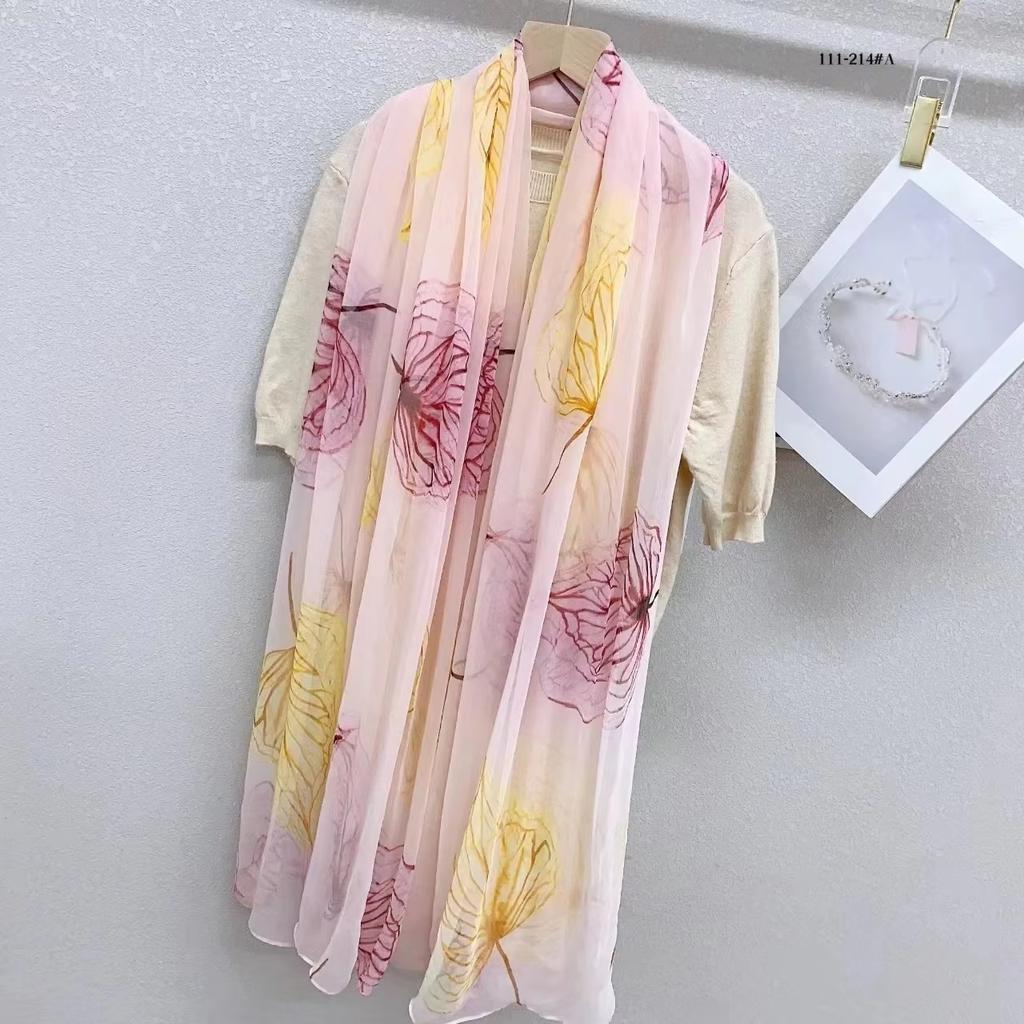 Silk Scarf Women Hijab Pashmina Long Beach Stoles Shawl Wrap Headbands Spring Warm Scarves Bandana Ladies Neckscarf Foulard