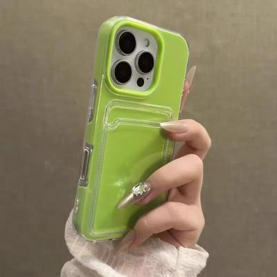 Luxury Clear Card Slot Holder Phone Case for iPhone 17 Air 16 Promax 15 Plus 14 11 13 12 Pro Max Wallet 2 In1 Soft Protector Shockproof Candy Cover