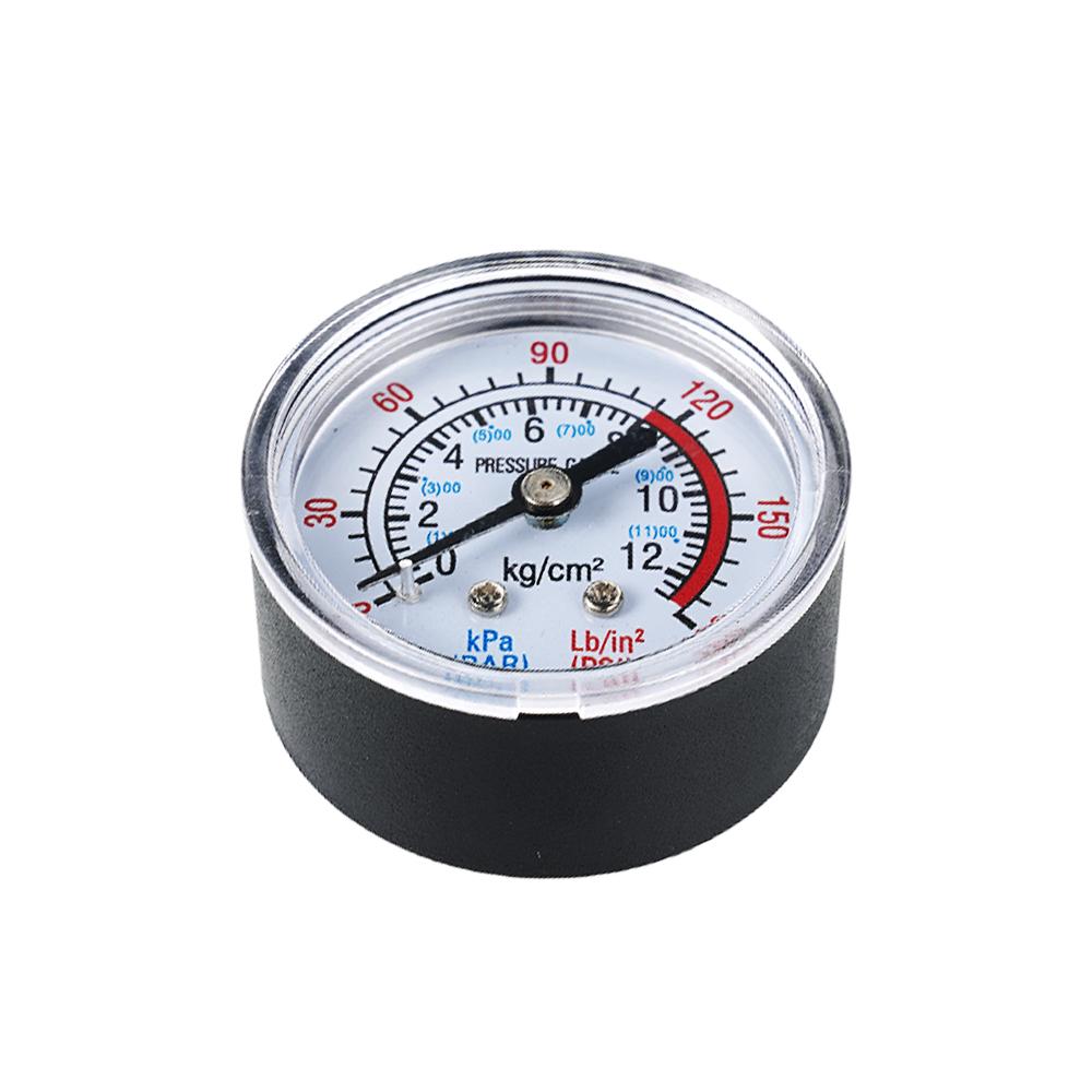 Bar Air Pressure Gauge Thread 1/4 BSP Thread 0-180 PSI 0-12 Manometer Double Scale For Air Compressor Pneumatic Hydraulic Fluid