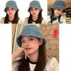 Stylish Denim Bucket Hat For Women Breathable Sun Protection Spring Summer Fashion