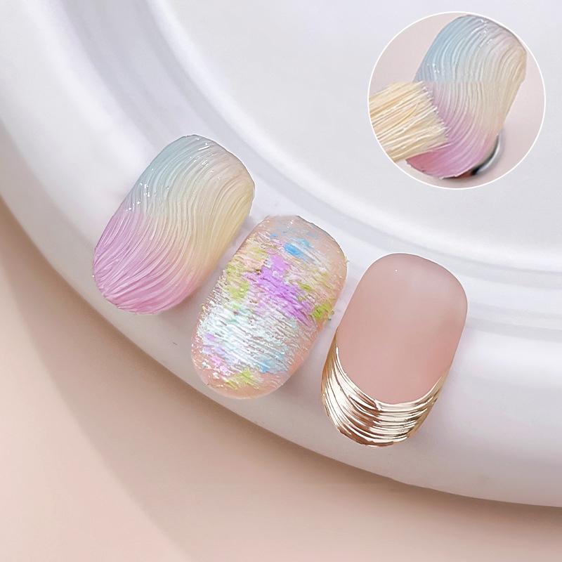 Nailart Textur Pinsel French Tip Styling Nagelpinsel Licht Phototherapie Pinsel Kunststoff Maniküre Malwerkzeug Nagellackstift