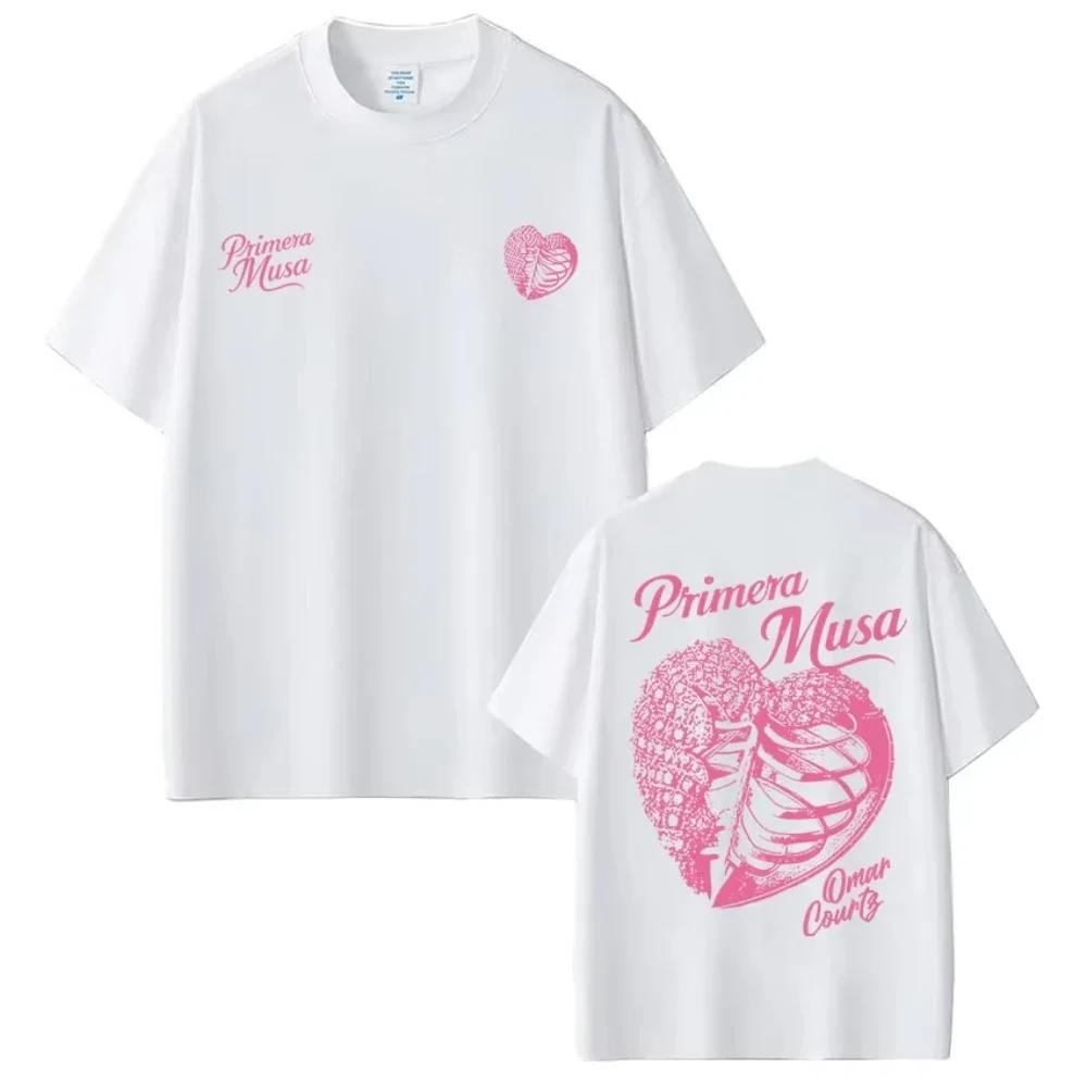 Omar Courtz Primera Musa Album Tour Merch T Shirt Unisexs Wounisex Hip Hop Fashion Tshirts Casual Cotton Loose Short Sleeve Black