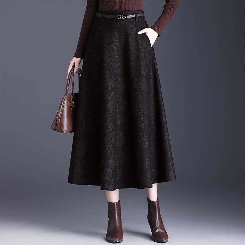 Flowy Commute High-Waisted A-Line Midi Skirt - Winter 2025 Collection XL