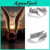 Vintage Engel und Teufel Flügel Ring Verstellbarer Offener Ring Für Paare Einzigartiger Legierungs Schmuck Lieferant