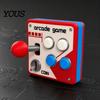 Arcade Game Panel Decor Switch Wall Decoration, Retro Control with Movable 90s Rocker, Mount for E-Sports Room Buttons
