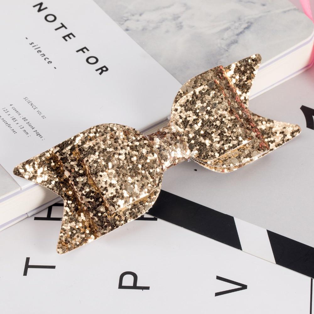2024 Cute Fashion Alloy Sequins Big Bow Hairpin Shine Jewelry Hair Accessories for Girl Party Gift