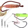 50pcs 42mm Spring Twist Lock Pin Screw Fishing Crank Hooks Connector Stainless Steel Tackle Accessories Set for Soft Lure Bait Worm