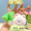 Plush Samoyed Bee Doll Keychain: Magnetic Cartoon Accessory for Children and Students' Schoolbags