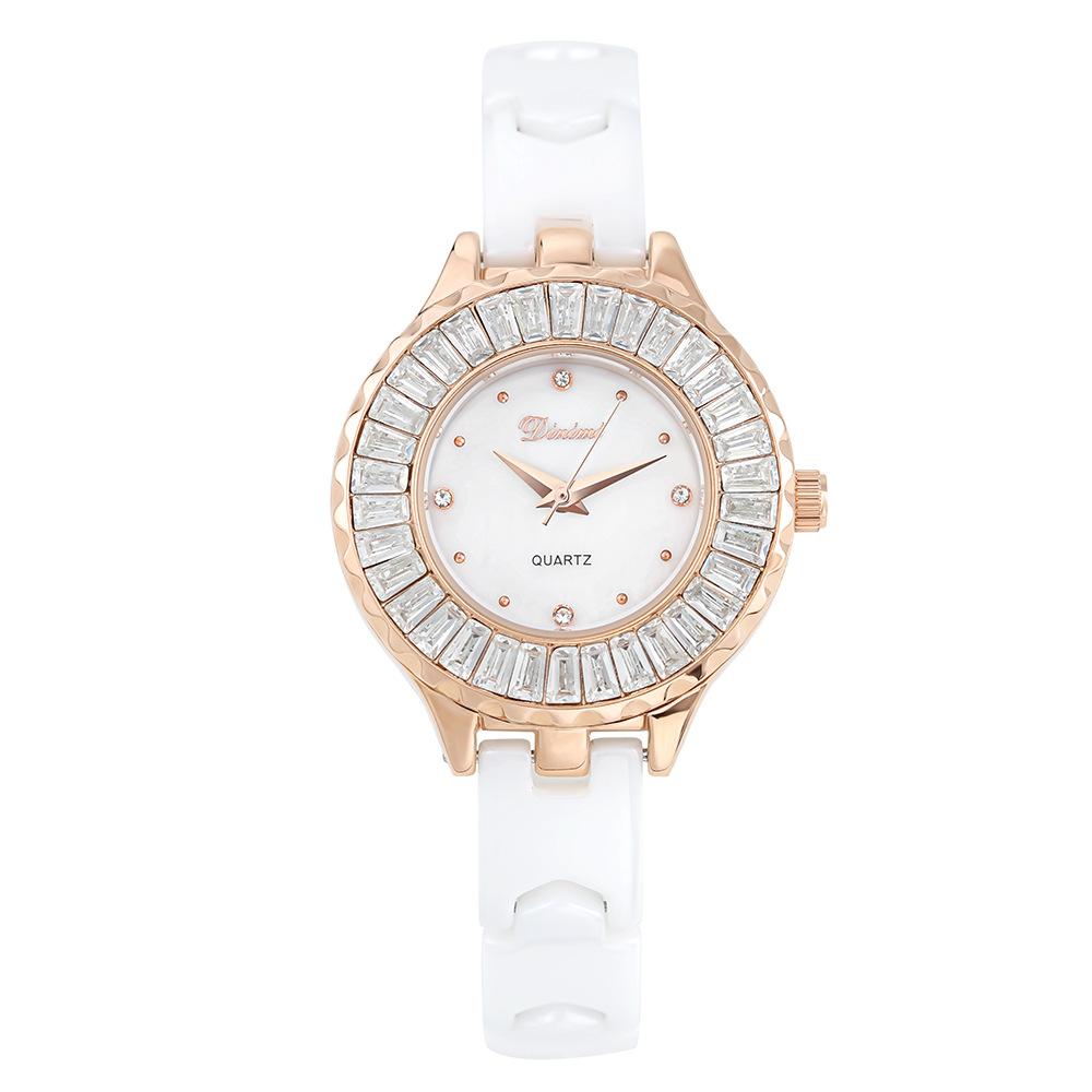 Light Luxury Women's Watch, Fashionable and Exquisite Waterproof Watch, Ceramic Women's Watch Strap, Quartz Women's Wrist Watch