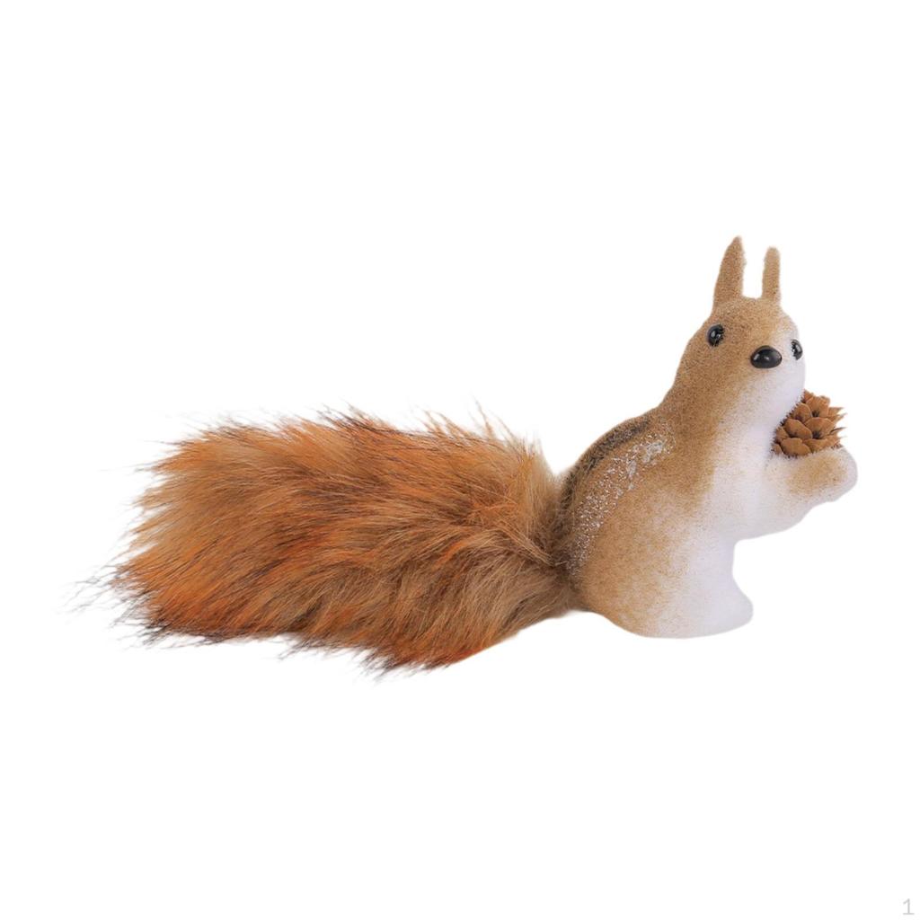 Squirrel Statue Gifts Cute Hanging Animal Sculpture for Office Xmas Tabletop