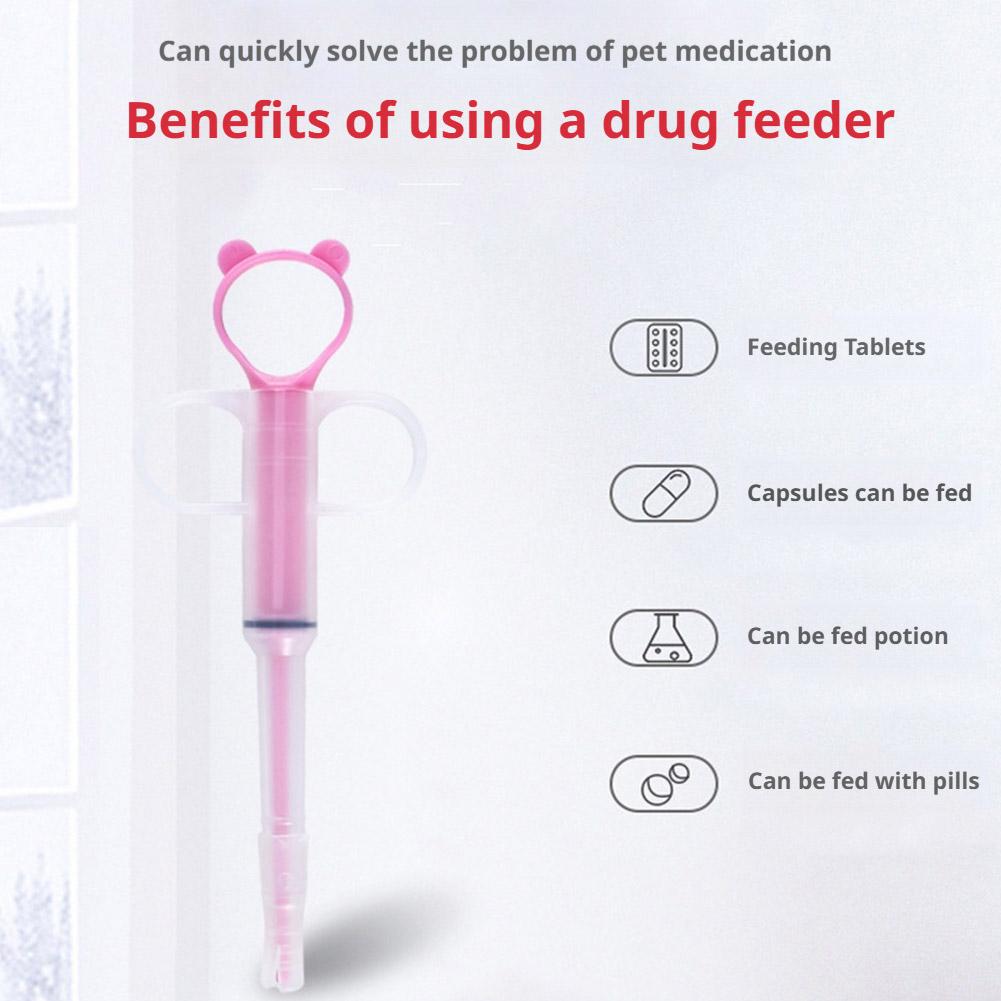 Pet Medicine Feeder Dispenser Cat Tablet Syringe Feeder Soft Tip Multi-Purpose Feeder Cat Pill Shooter Pet Pills Applicator