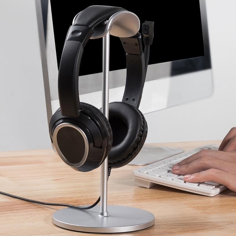 Robuster Kopfhörerhalter aus Aluminiumlegierung Aufbewahrungsbügel Organizer Abnehmbarer Headset-Ausstellungsständer Rack Weiß/Schwarz