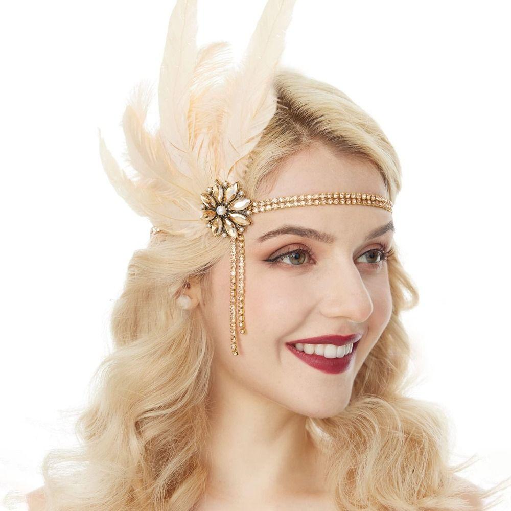 Hair Band Masquerade Party Hair Accessories Sequin Hair Band Feather Headwear Korean Style Headband