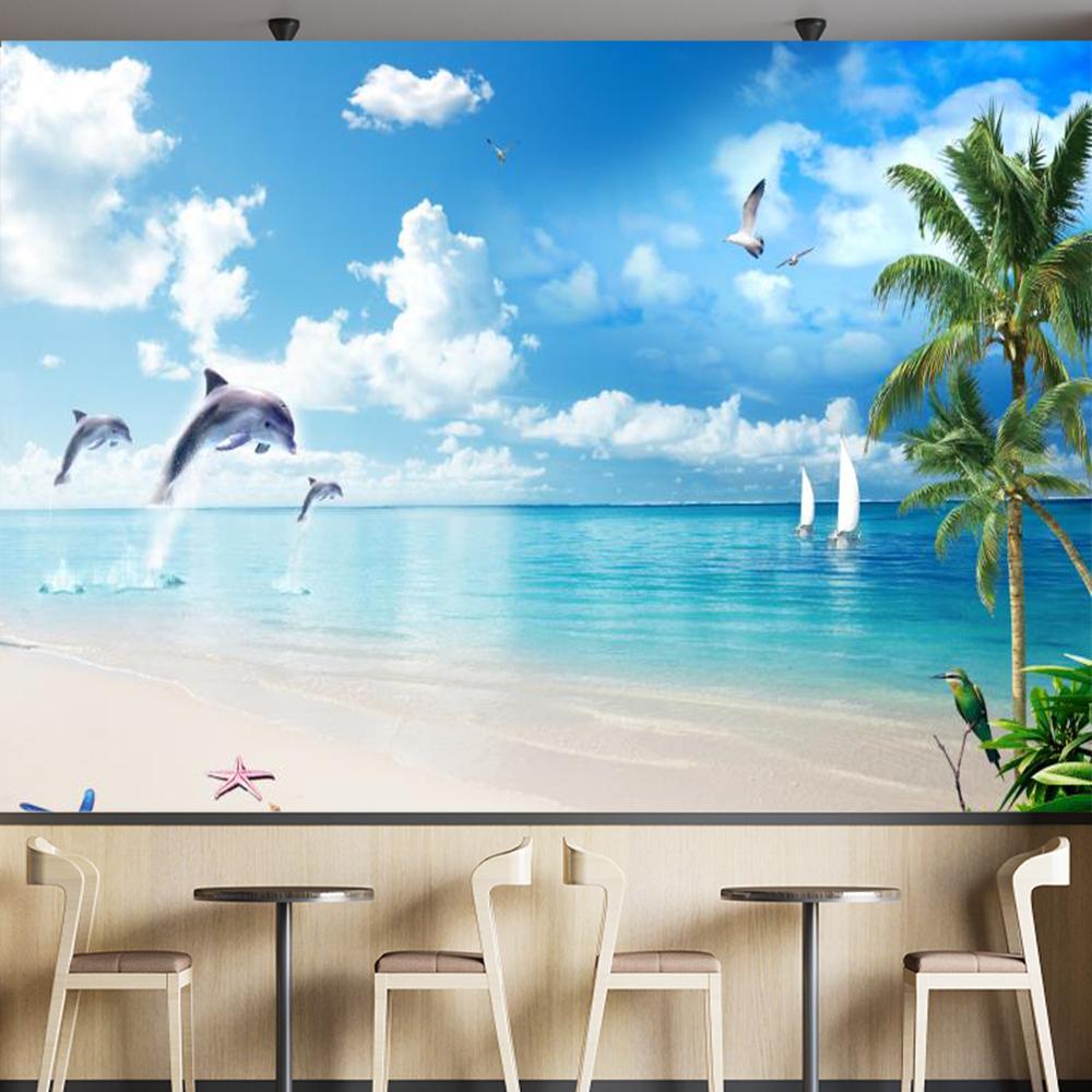 Beach Mural Ocean Coastal Beachy Wallpaper Bedroom Living Room Beach Wall Murals Home Decor