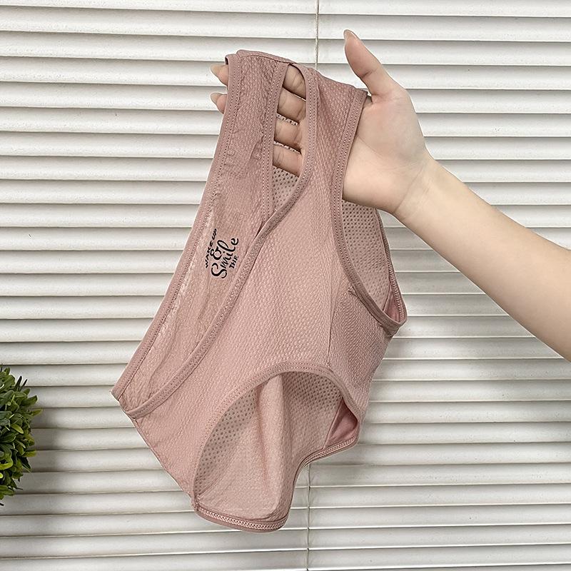 Damskie seksowne koronkowe majtki z bawełnianym kroczem, półprzezroczyste majtki z siateczki, wygodne majtki z niskim stanem