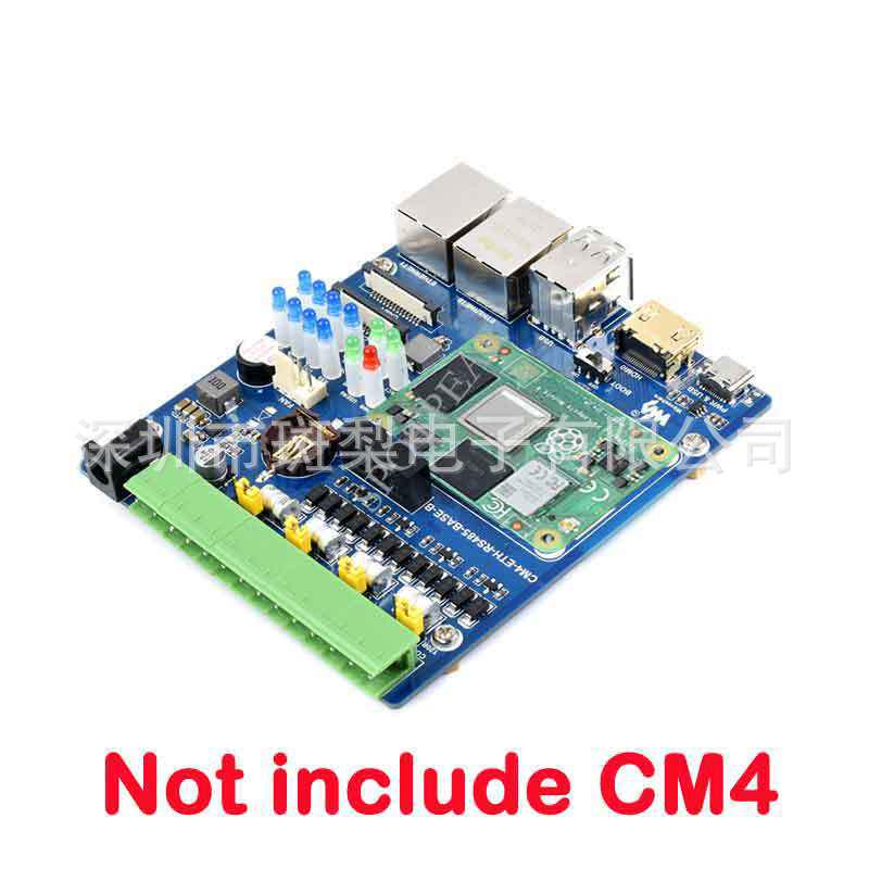 Raspberry Pi CM4 Baseboard: Dual RJ45, Quad-Isolated RS485, USB 2.0 Expansion