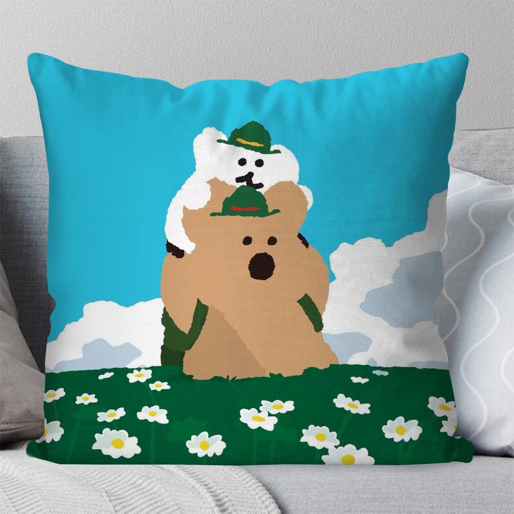 Cartoon Animation D-Dinotaeng Pillow Case Square Pillow Bedroom Sofa Leisure Comfort CushionCarLiving Room Home Decoration 40X40