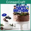 Police Children Themed Birthday Cake Paper Plugin Set Party Props Decoration
