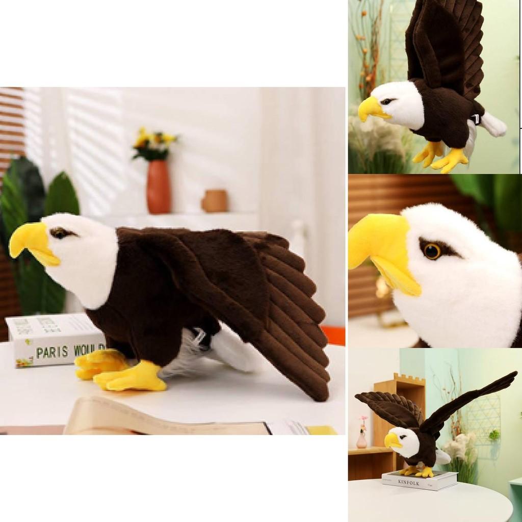 High Quality Plush White Headed Eagle Toy Soft Stuffed Animal For Home Decor And Kids Comforting Doll