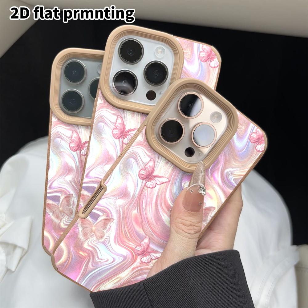 Phone Case: 2D flat lambskin suitable for iPhone 18, 17, 16, 15, 14, 13 Pro protective cases, smiley faces and stars, colorful bubble patterns, Christ